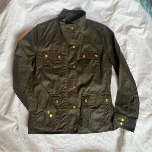 J. Crew Green Military Field Jacket with Tailored Silhouette